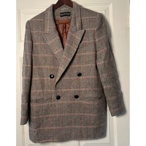 Vintage Giorgio Sant'Angelo 100% Pure Wool Double Breasted Jacket Blazer Sz 10‎